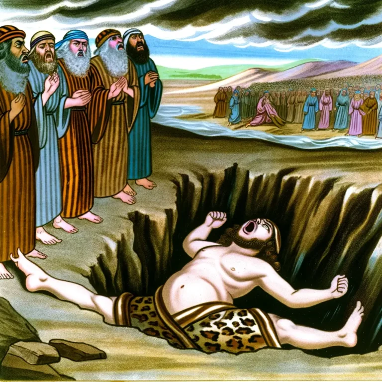 quem foi engolido pela terra na bíblia