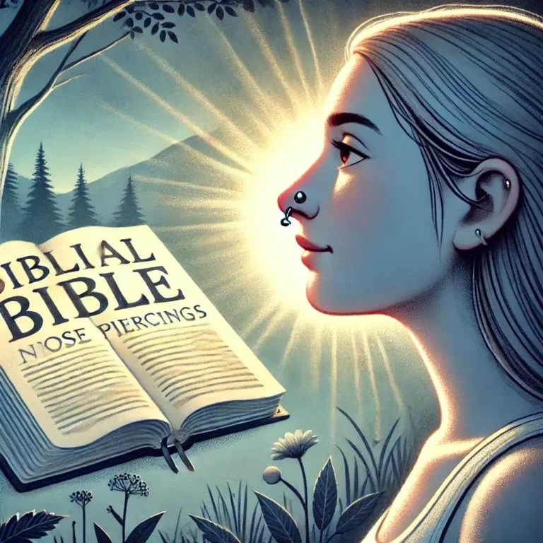 o que a bíblia diz sobre piercing no nariz