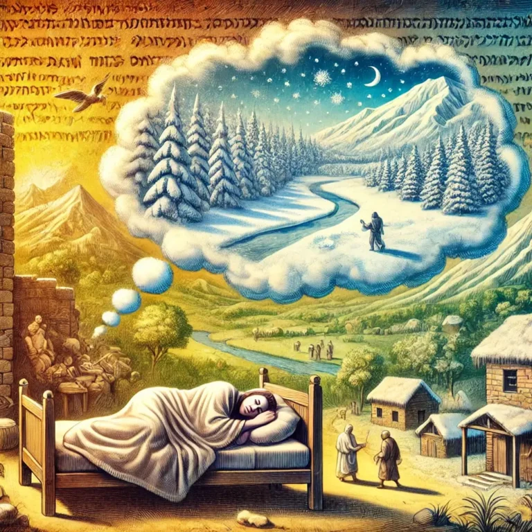 sonhar com neve na bíblia