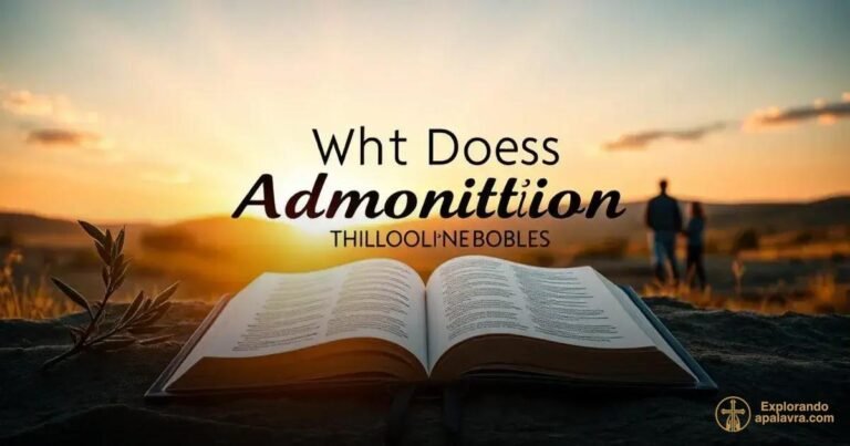O que significa admoestação na Bíblia? Descubra Agora!